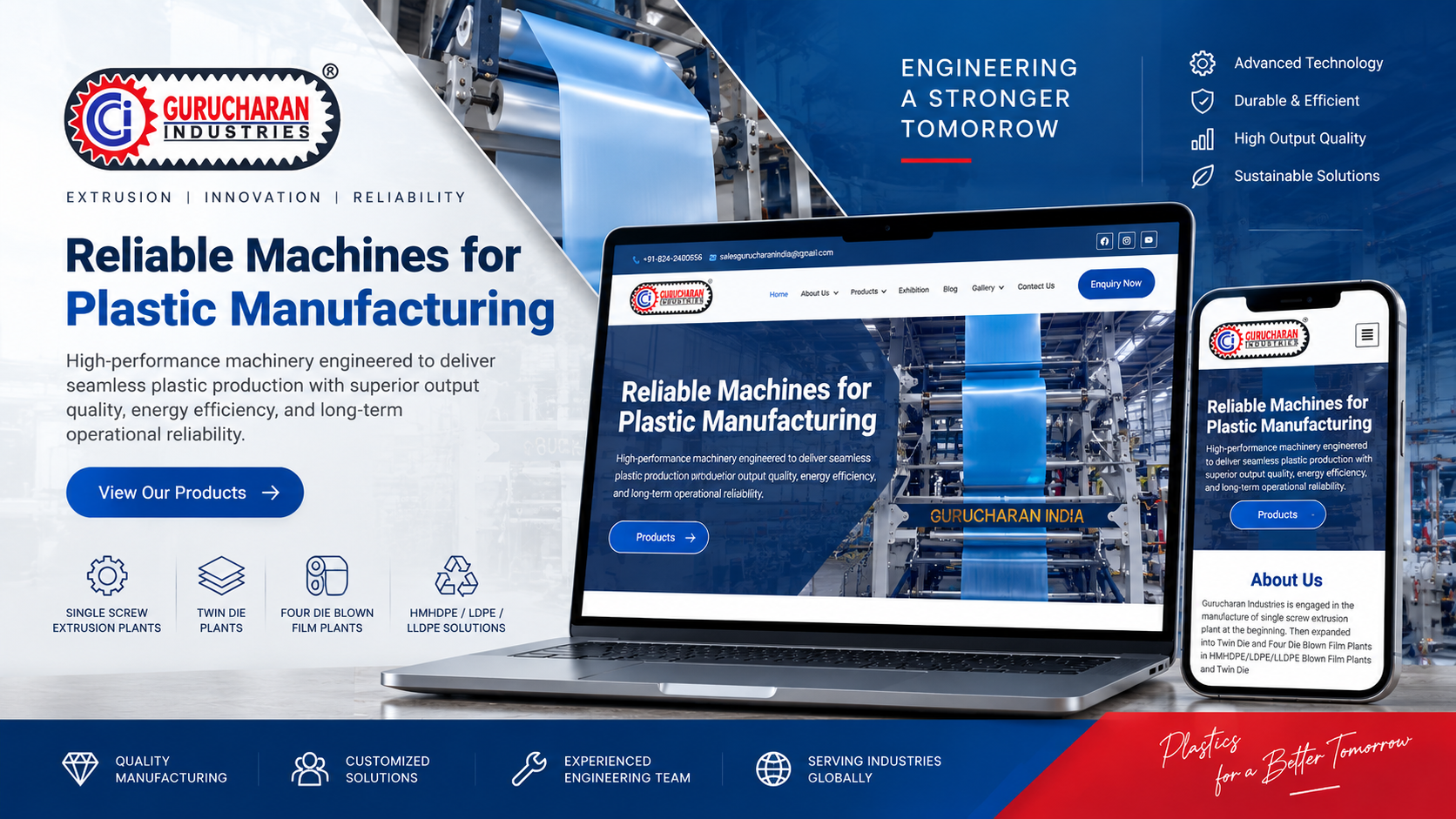Gurucharan Industries: Global B2B Industrial Export Platform for Blown Film Plants