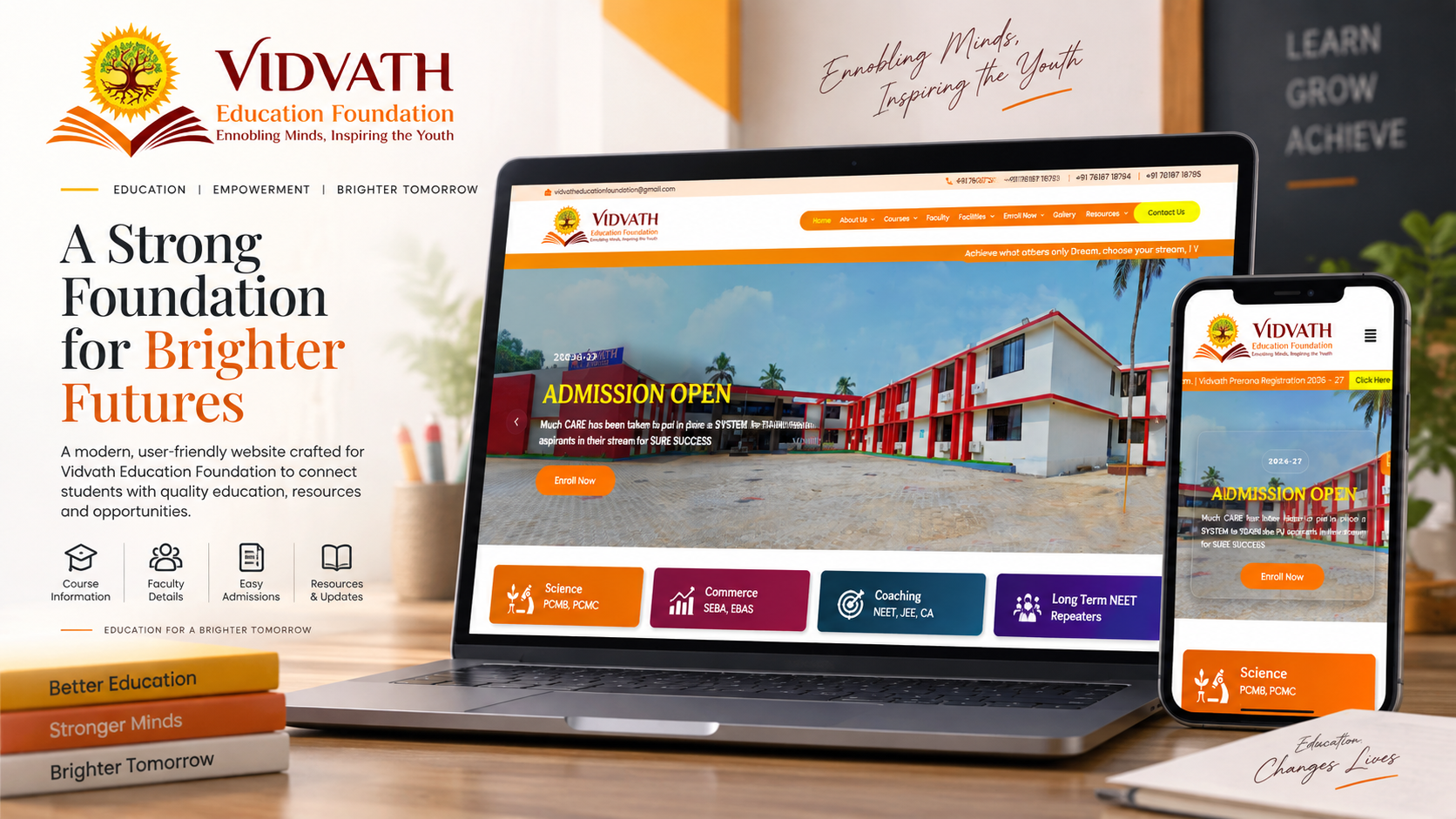 Vidvath Residential PU College: High-Conversion Digital Admission & Scholarship Portal
